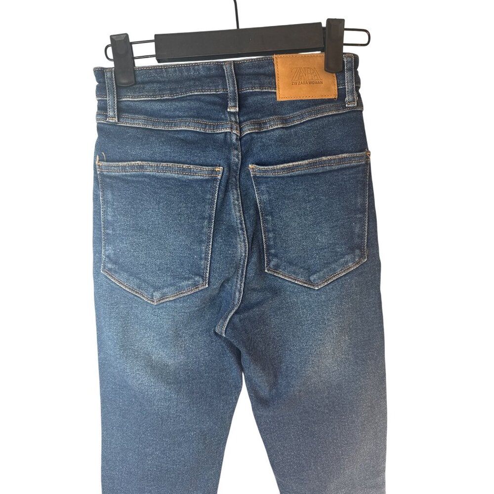 2/$30 ZARA Womens Skinny Jeans USA 2 Cotton/Elastane Blend Blue Denim - Picture 11 of 16
